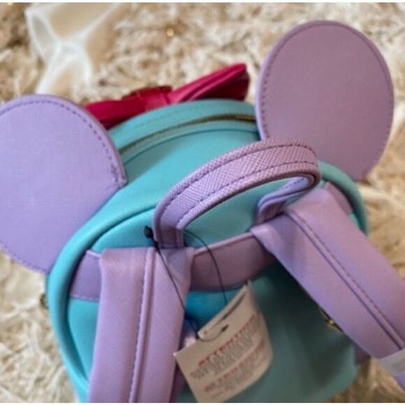 Loungefly Minnie Mouse Main Attraction Mad  Hatter Mini Backpack Disney NEW main image 4
